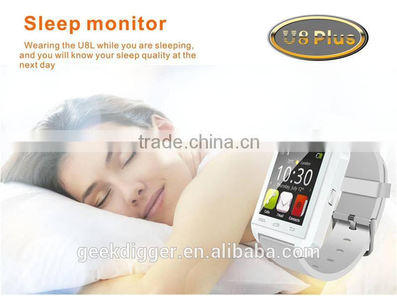 U watch u8+ Bluetooth Wrist Watch Fashion Smartwatch-White