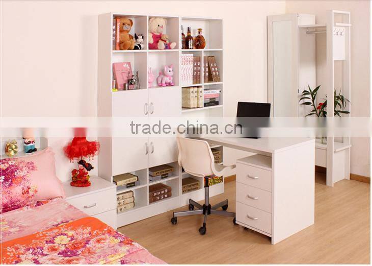 Melamine Large Size Bookcase With Studying Table