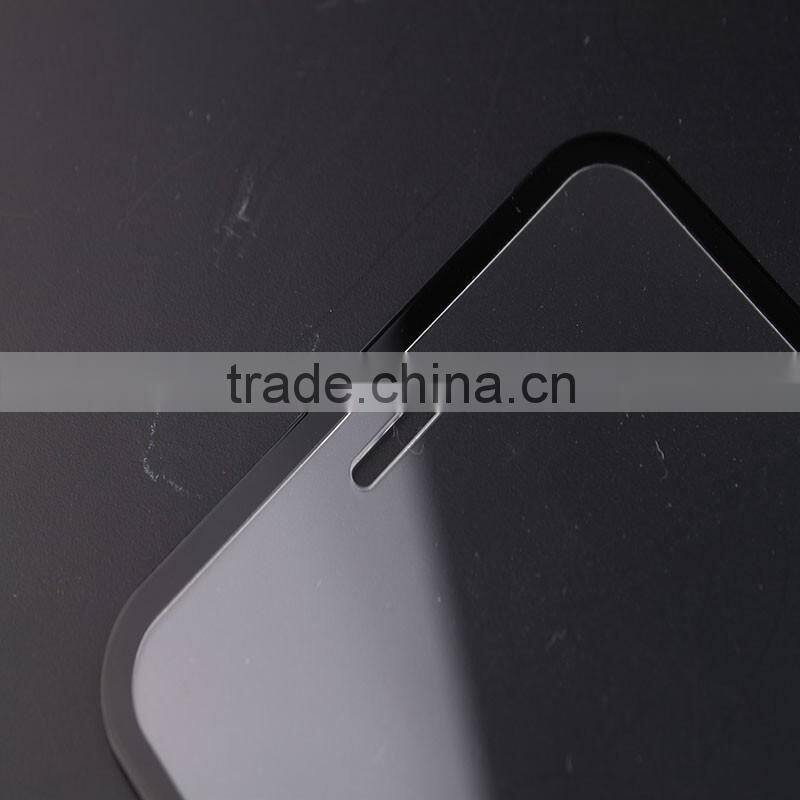 Black Edge Front Protector Tempered Glass for Iphone 6 Plus Screen