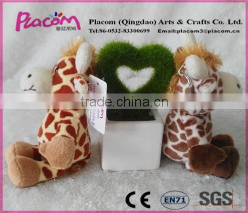 Special Cute High-Quality Supersoft Plush Giraffe Keychains for Wholesale