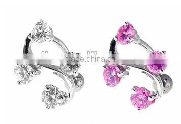 The noble Body art piercings crystal star belly button rings opal belly button rings