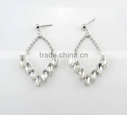 High quality prismatic shape crystal rinestone earring