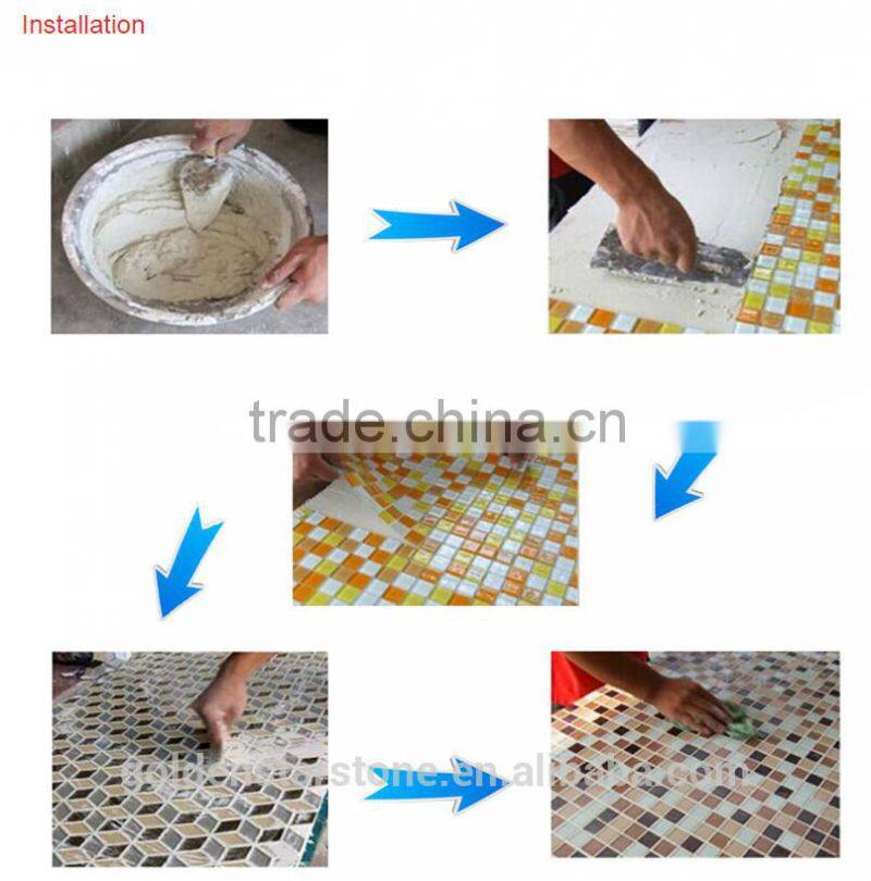 Golden honey slate mosaic and glass mosaic