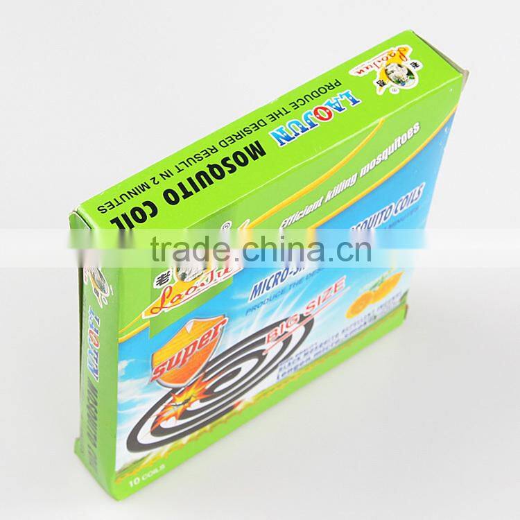 LAOJUN high quality raw material meperfluthrin black plant fiber mosquito coil