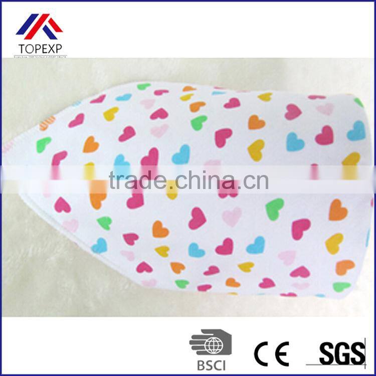Fashion baby triangle bandana bib in double layers 2016 for promotion
