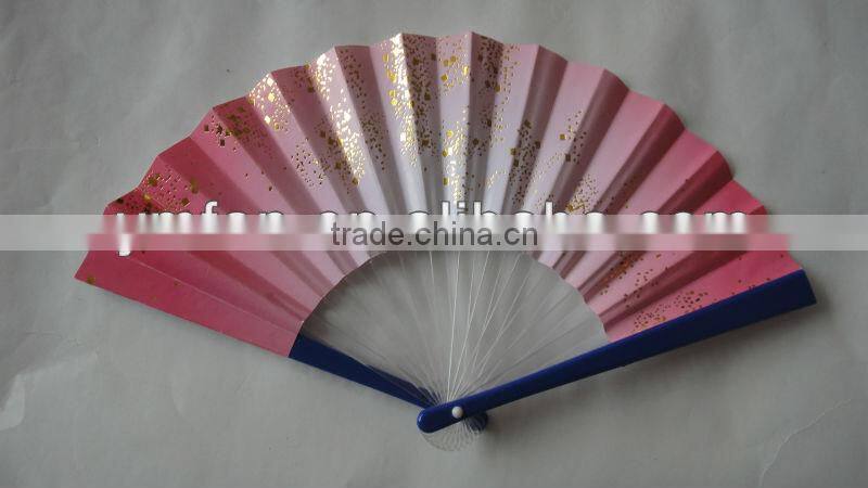 4c printed 18cm length promotion folding paper fan