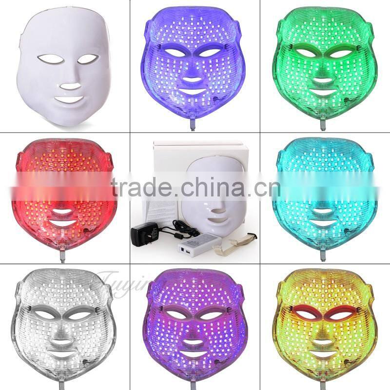 led light therapy facial skin rejuvenation mask 7 color with anti-aging