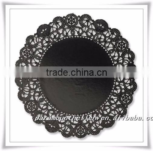 New Design And Food Safety Black Paper Doilies