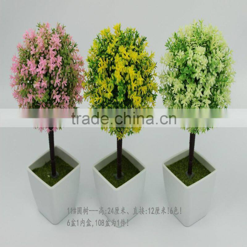 Lovely shaped plastic bonsai for decoration