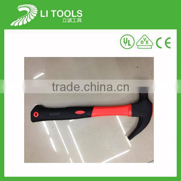 Tubular handle with Casting iron head claw hammer