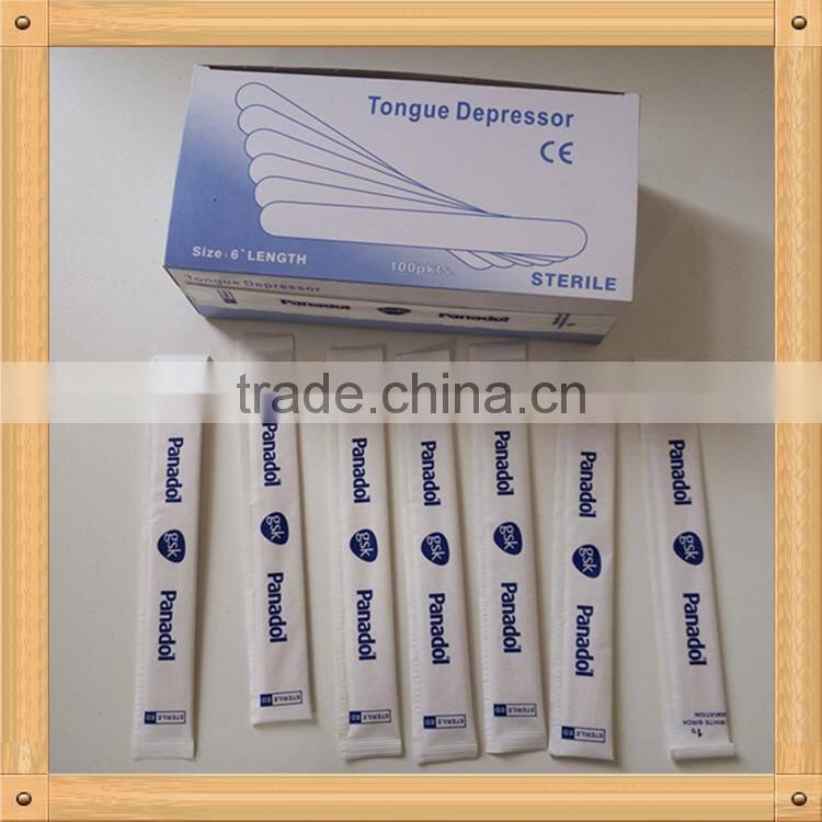 Dipsosable Wooden Spatula for Medical Oral Examination