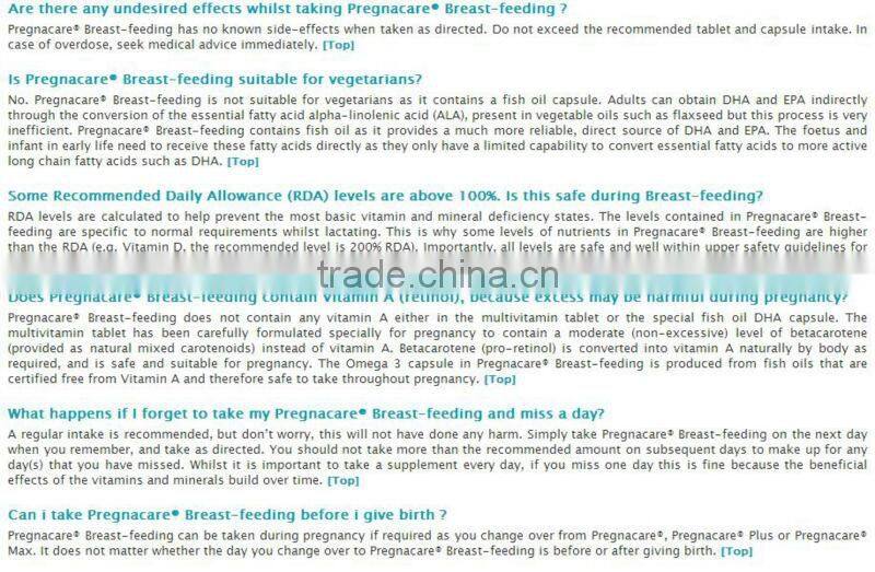 Vitabiotics Pregnacare Breastfeeding 84 Tablets/Capsules