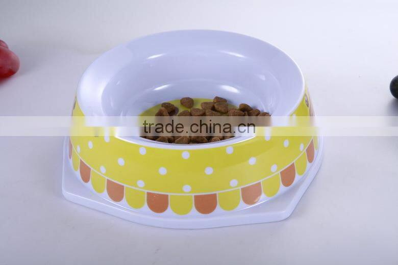 2016 New design crown shape melamine pet bowl for you loving kitty wire feeder
