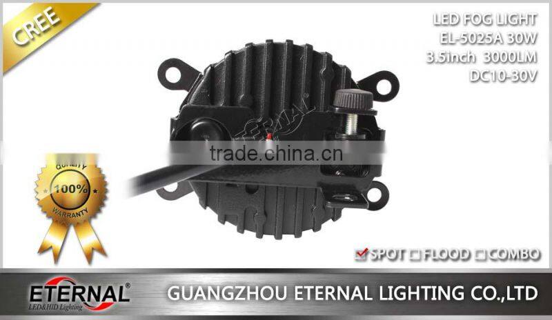 3.5in 30W Jeep Wrangler rubicon universal led fog light 4x4 offroad truck trailer vehicles work led driving lamp