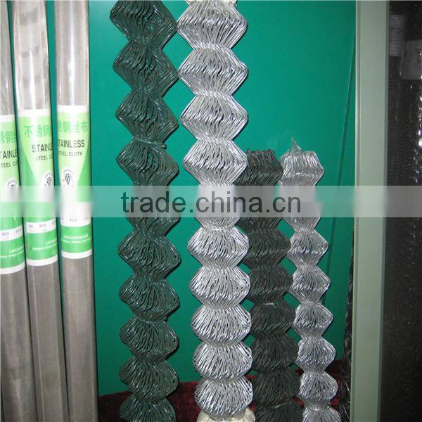 Anping good supplier sell galvanized chain link fence, diamond wire netting, chain link wire mesh