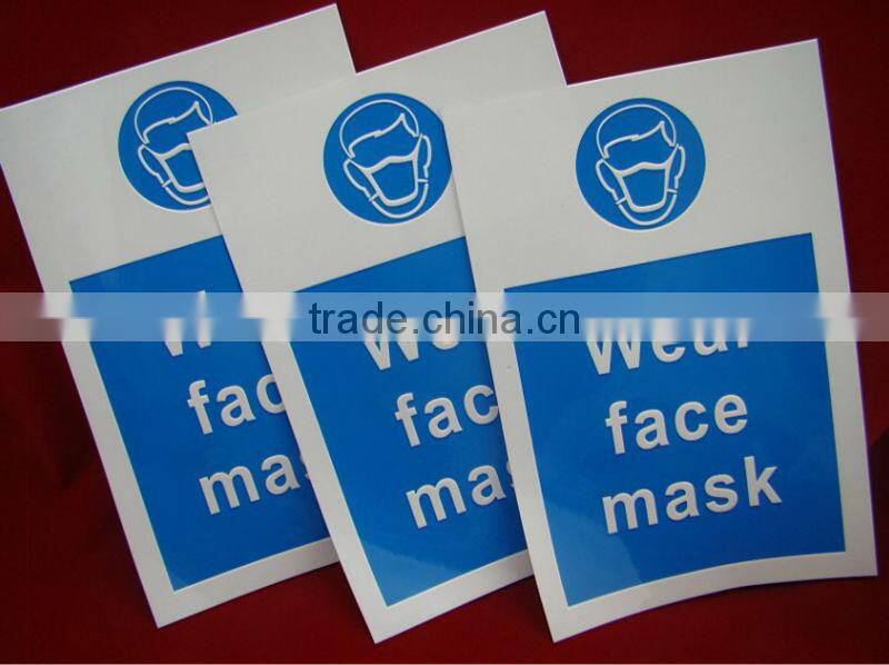 New design customized design adhesive wear face mask sticker