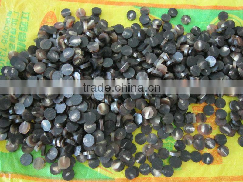 genuine black horn button blanks for garment