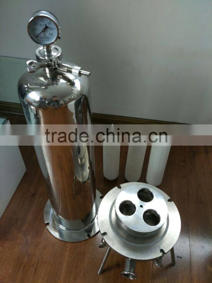 ss304/316 sanitary cartridge filter housing for liquid