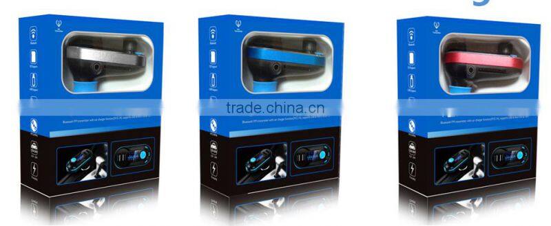 New design dual usb Wireless Bluetooth car FM Transmitter MP3 Player Car Kit Charger for iPhone6 Samsung
