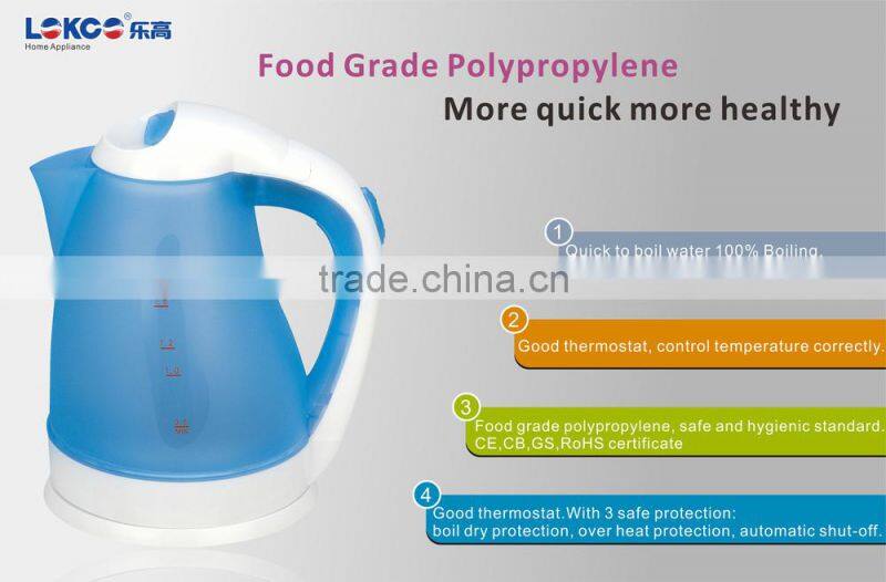 Hot Sale 1.7L Plastic Electric water Kettle