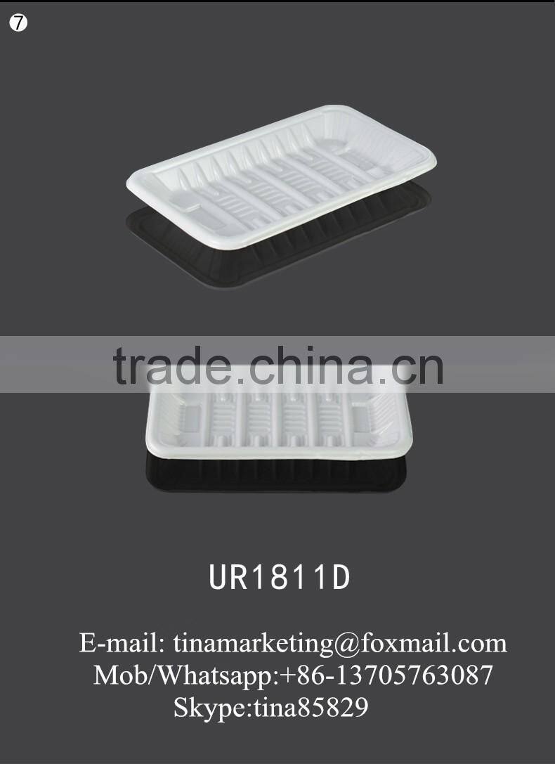 PP/PS/BOPS High Quality Disposable Supermarket Food Packaging Tray for Fresh Meat, Fruit, Vegetable Manufactory Price