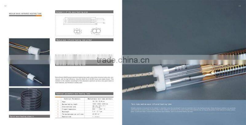 infrared heater parts quartz lamp for glass spraying with 20000 hours warrant,economy and environmental protection