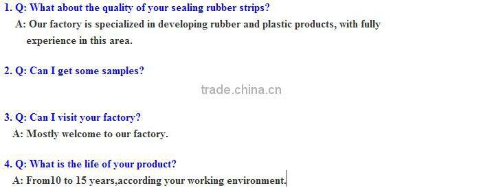 manufacture EPDM car door rubber seals