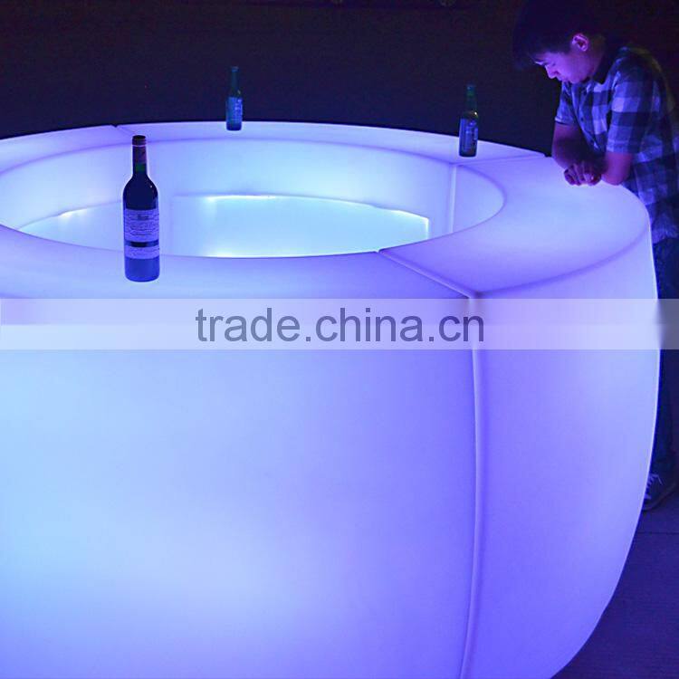 led illuminated furniture bar table Mobile APP control system color changing decor party used nightclub furniture