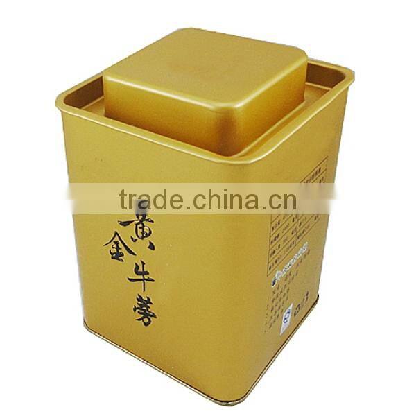 Food grade square tin box for tea