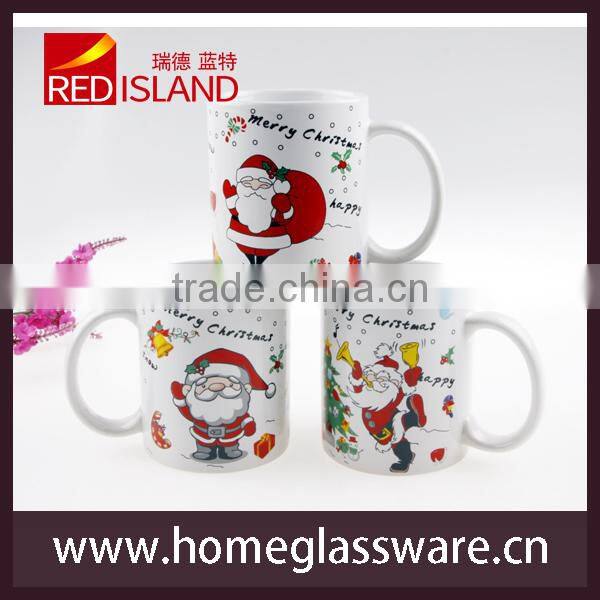 decal Santa Christmas Holiday ceramic Coffee Mugs