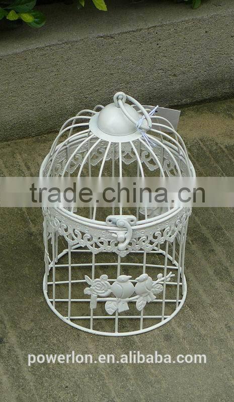 Round Birdcage Creamy White Wedding Honeymoon Post Box Card Holder