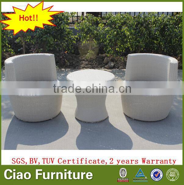 Plastic rattan garden furniture coffee set suitable for indoor and outdoor