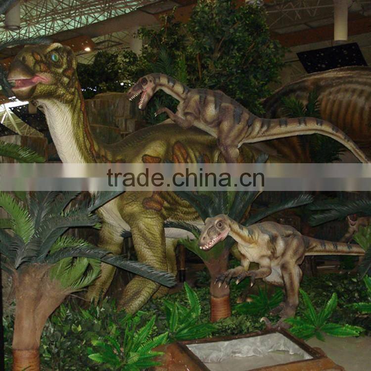 Class B1 fire protective artificial fern plants for dinosaur museum decoration