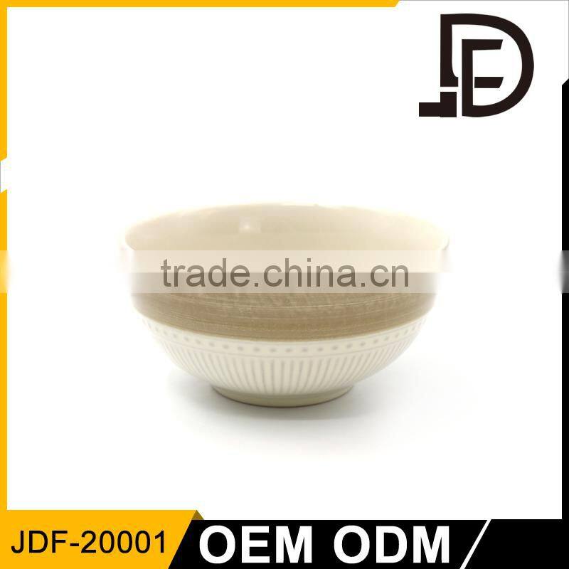 Eco-Friendly banquet hotel crockery white ceramic porcelain dinner bowl
