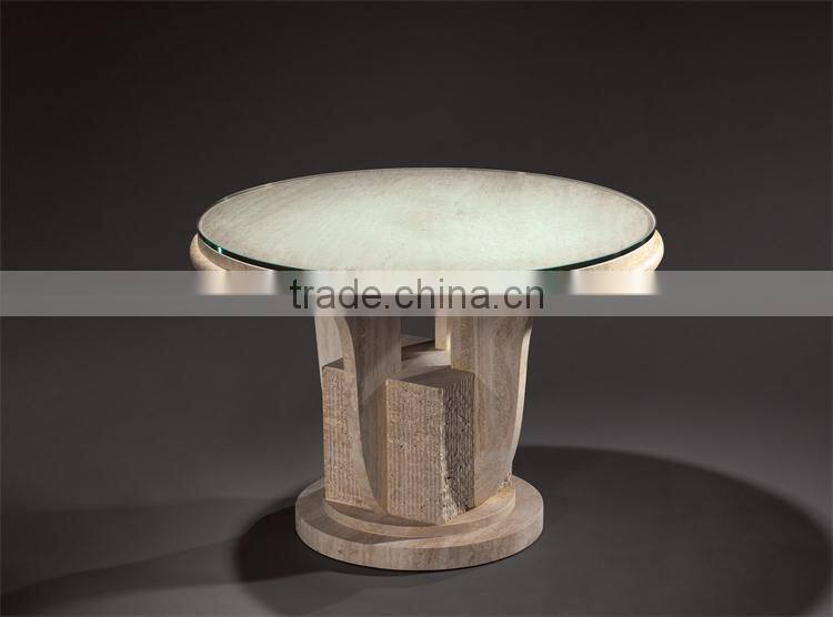 high quality natural marble with hand carved square coffee table