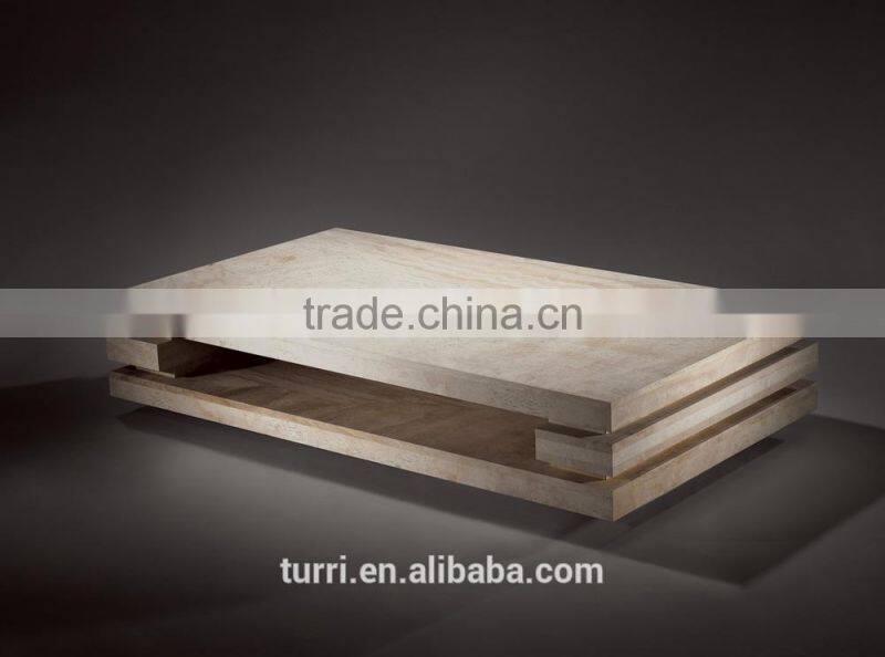 modern white travertine marble living room coffee table for sale