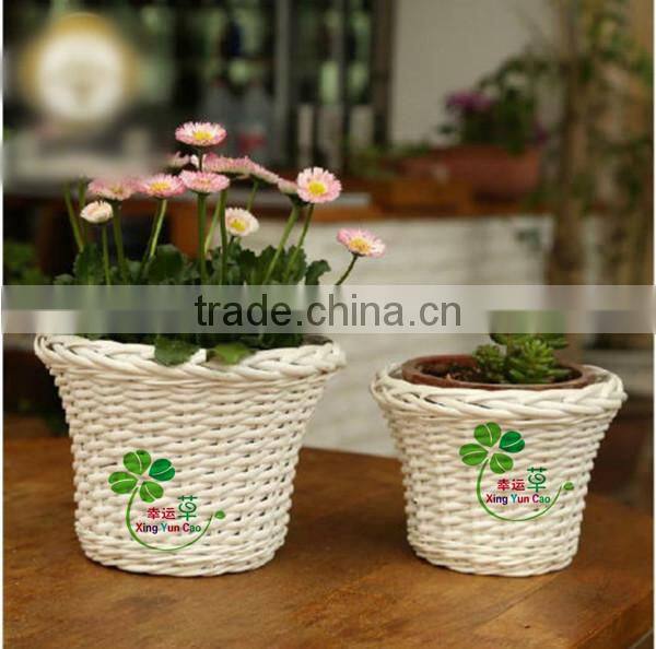 Wicker home flower pot rattan flower vase vintage storage basket