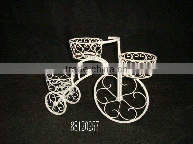 Iron bicycle plant holder