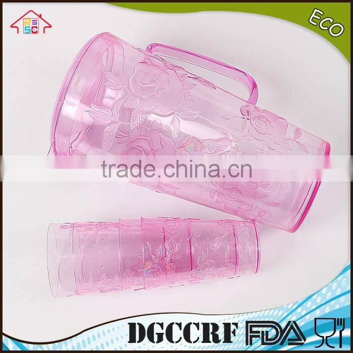 NBRSC set of 5 pcs Plastic PS Cold water jug water kettle Hollow drinking bottle PP pot double layer watering can