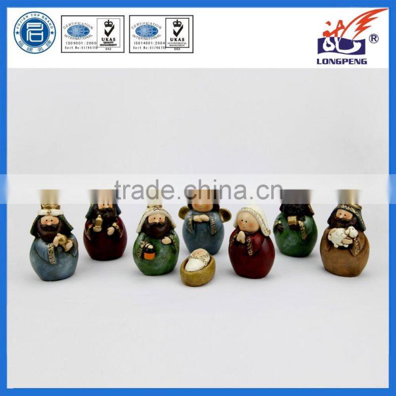 2017 NEW style catholic religious statues ceramic christmas cartoon nativity scene sets wholesale