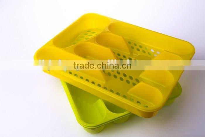 Wholesale plastic kitchen cutlery tray for tableware