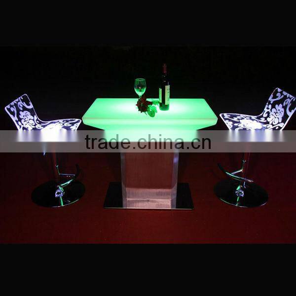 aluminum base LED event furniture table, led lighted cocktails tables