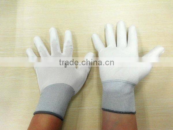 Nylon Knitted ESD Palm Coated PU Gloves ZM803