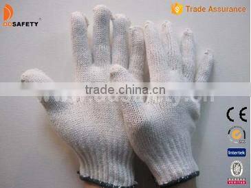 DDSAFETY String Knitted Glove Bleach Cotton Knitted Working Safety Gloves