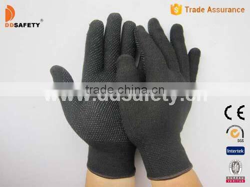 DDsafety13 Gauge Nylon Gloves With Mini PVC Dots Working Gloves Safety Gloves