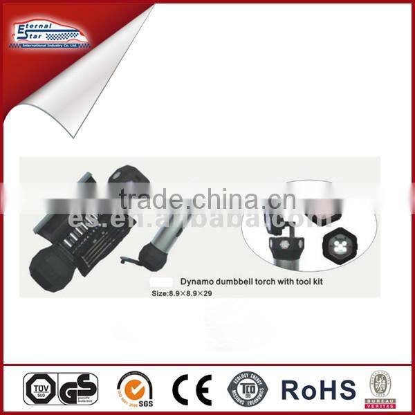 tool kit with light Dynamo LED torch with tool kit