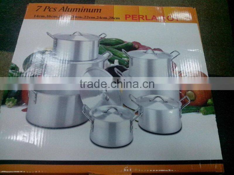 Hot sale cookware set satin aluminum pot