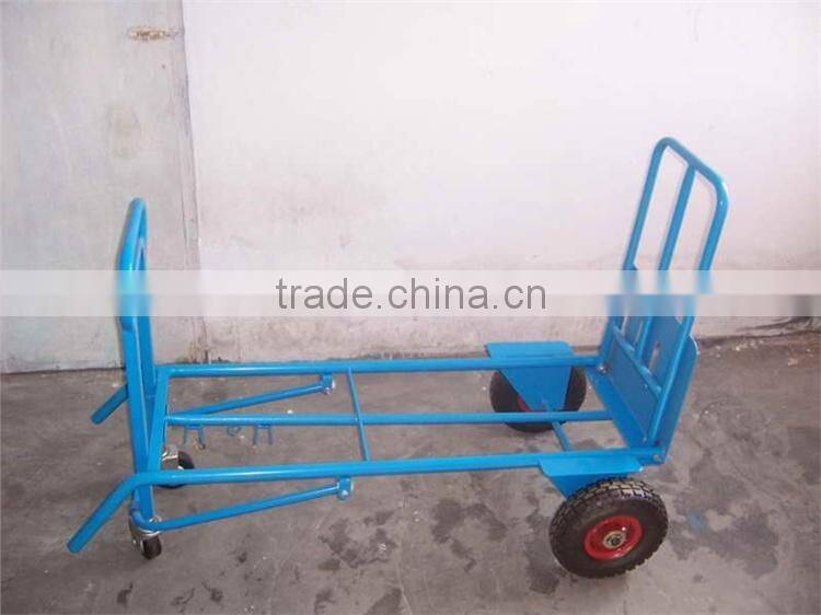 four wheel platform steel convertible sack hand truck trolley