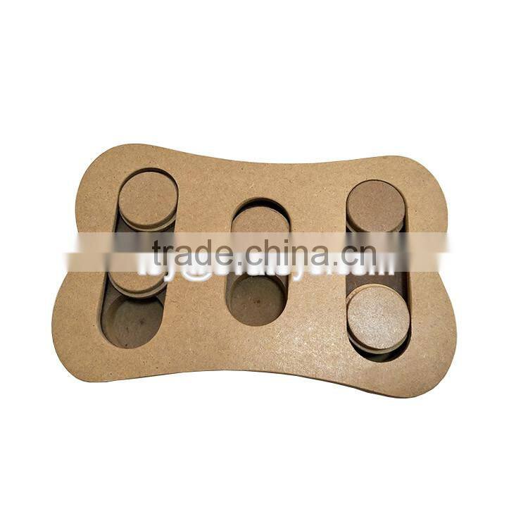 High quality safety double pet feeder wooden dog water bowl and food bowl W06F047