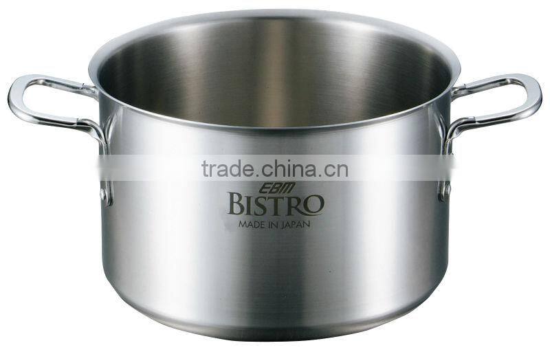 Bistro 3-ply Stainless Steel Half Stock Pot Range Half Kitchen Pot Electromagnetic Cooking Pot